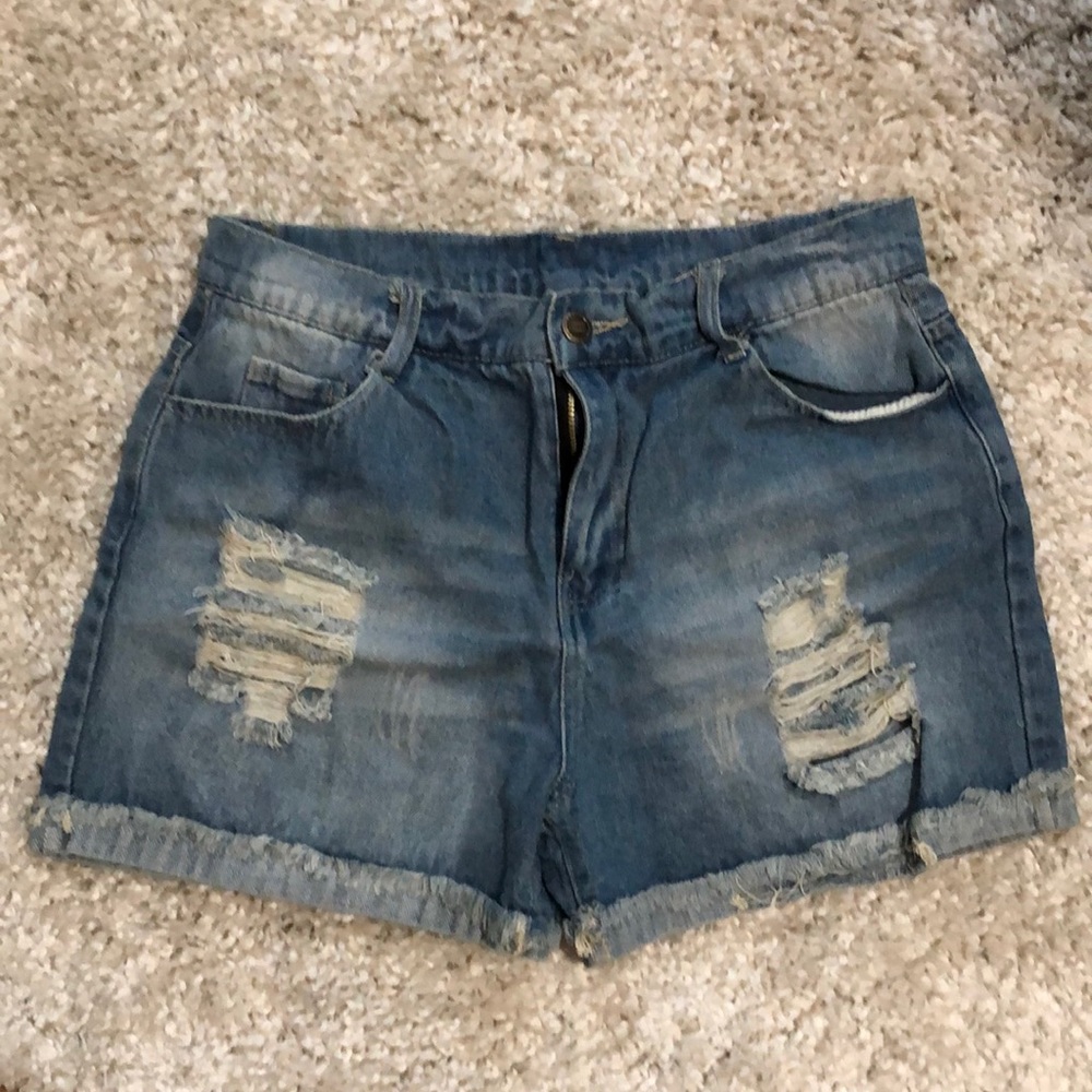 Blue jean shorts